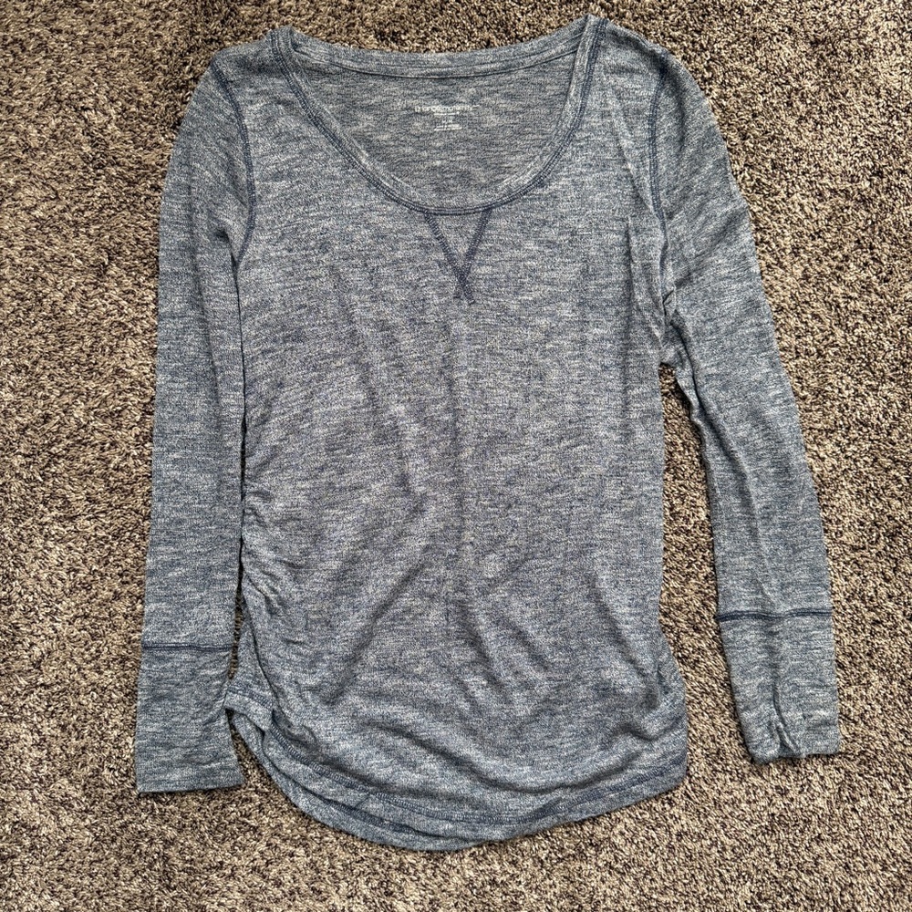 Maternity Heather Blue/Grey Long Sleeve Top